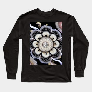 Flowing Shiny Flower Long Sleeve T-Shirt